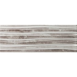 PIASTR. LOUVRE DECOR GRIS RLV WAVE 25X70