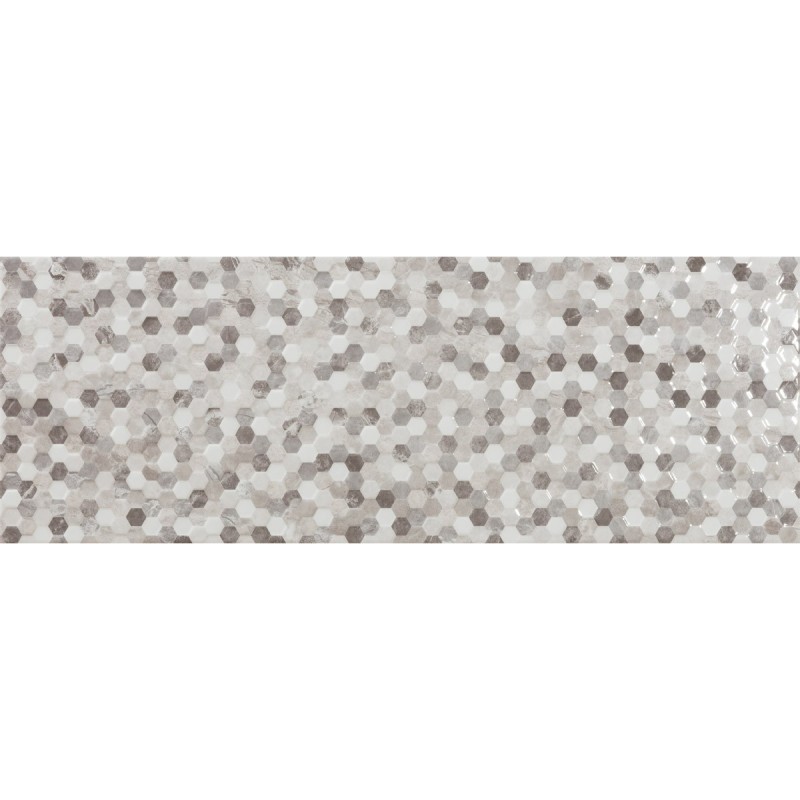 PIASTR. LOUVRE DECOR GRIS MOSAICO RLV 25X70