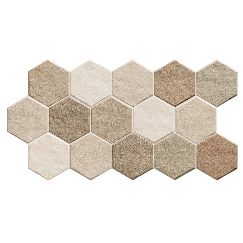 PIASTR. HEX STONEHENGE EARTH 26,5X51