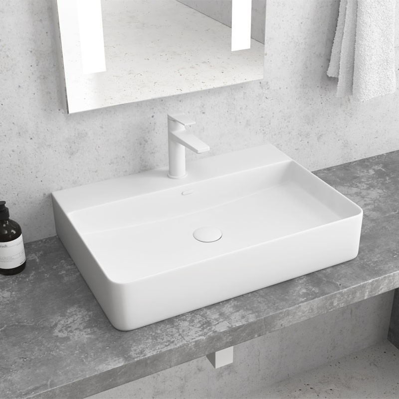LAVABO DA APPOGGIO LT 2173-SMW BIANCO MATT 500x420x120mm