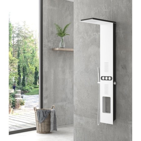 COLONNA IDROMASSAGGIO A7118 BIANCO NERO TOUCH