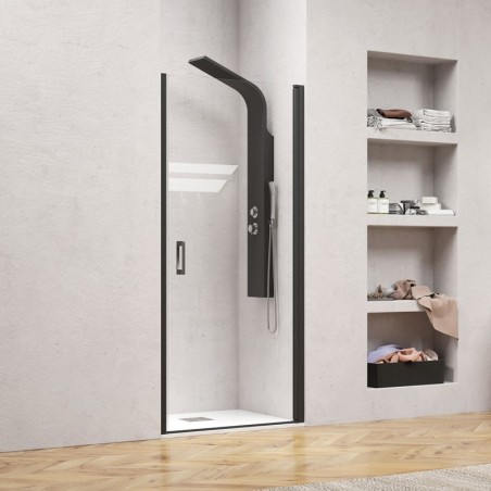 NERO PIVOT PORTA 850x2000 NERO TRASP. 6mm