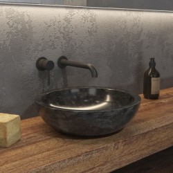 LAVABO DA APPOGGIO ELENA SBP NERO Ø400x120mm