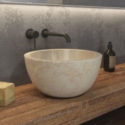 LAVABO DA APPOGGIO LEYLA SBP CREAM Ø400x200mm