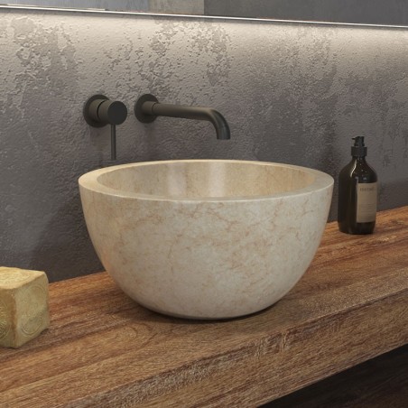 LAVABO DA APPOGGIO LEYLA SBP CREAM Ø400x200mm