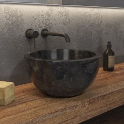 LAVABO DA APPOGGIO LEYLA SBP NERO Ø400x200mm