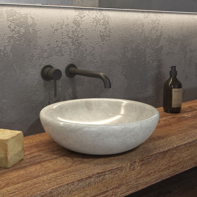 LAVABO DA APPOGGIO SORA SBLR CREAM Ø400x120mm