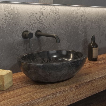 LAVABO DA APPOGGIO LEONOR SOP NERO 450x350x150mm