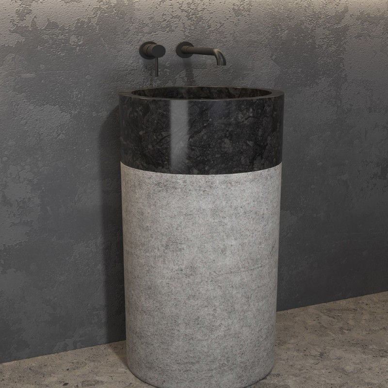 LAVABO DA TERRA BORA PRDG NERO Ø400x900mm