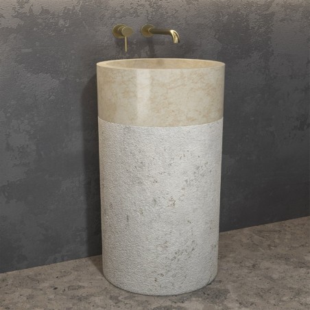 LAVABO DA TERRA BORA PRDG CREAM Ø400x900mm