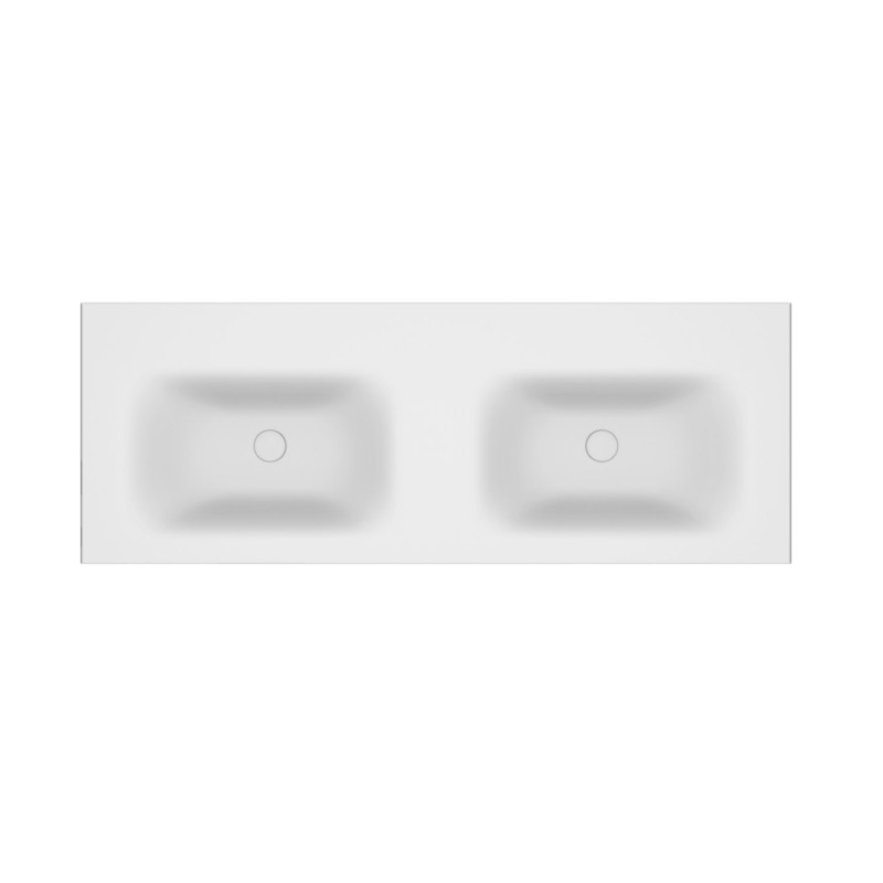 LAVABO PER MOBILI ELOISE 120V2 DUE CIOTOLE 1200x460x160mm CON FORO MISC.