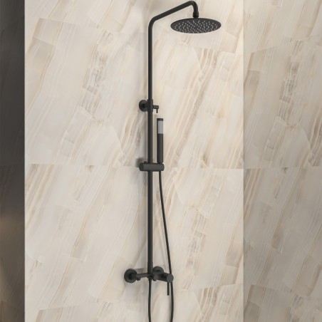 MISCELATORE DOCCIA FISSA CON BECCUCCIO SO551B NERO ARTEMIS