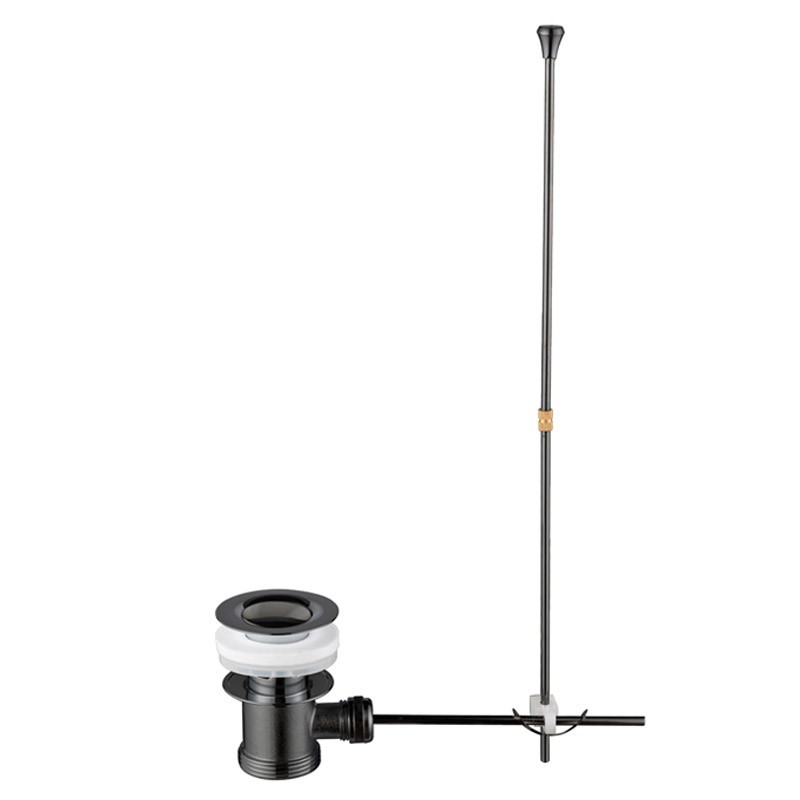 VALVOLA IN OTTONE D144-GM GUN METAL CON CAVO E TROPPO PIENO TAPPO IN OTTONE