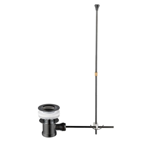 VALVOLA IN OTTONE D144-GM GUN METAL CON CAVO E TROPPO PIENO TAPPO IN OTTONE