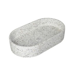 SET LAVABO DA APPOGGIO CON VALVOLA(INS) CS-0010-E3 STRACCIATELLA LINUS 600x350x120mm