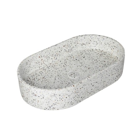 SET LAVABO DA APPOGGIO CON VALVOLA(INS) CS-0010-E3 STRACCIATELLA LINUS 600x350x120mm