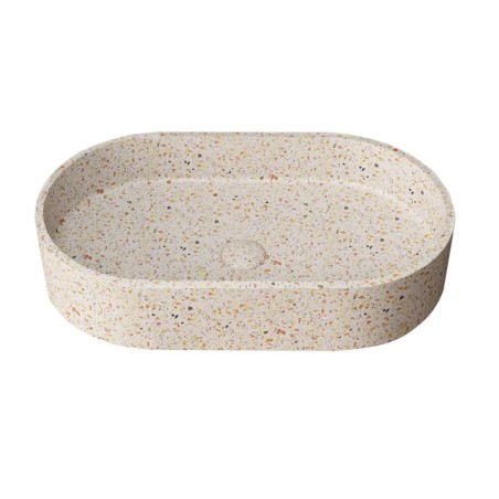 SET LAVABO DA APPOGGIO CON VALVOLA(INS) CS-0010-E13 FRUITCAKE LINUS 600x350x120mm