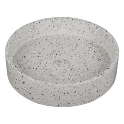 SET LAVABO DA APPOGGIO CON VALVOLA(INS) CS-0003-E3 STRACCIATELLA ELPIS Ø425x100mm