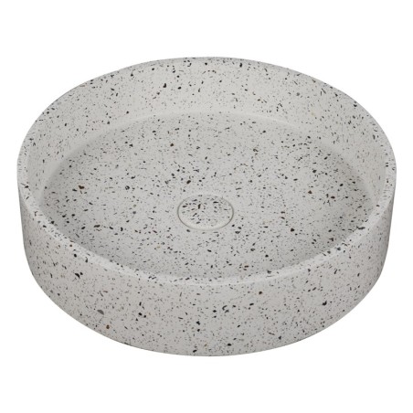 SET LAVABO DA APPOGGIO CON VALVOLA(INS) CS-0003-E3 STRACCIATELLA ELPIS Ø425x100mm