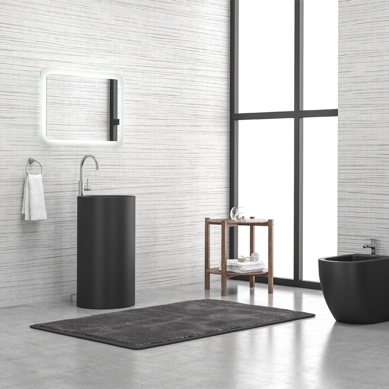 LAVABO DA TERRA 45D-PMB NERO OPACO MILOS 820x440x440mm