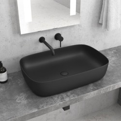 LAVABO DA APPOGGIO LT 2143-PMB NERO OPACO MILOS 600x390x145mm