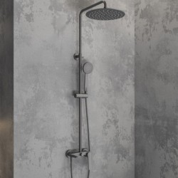 MISCELATORE DOCCIA FISSA CON BECCUCCIO SO073A GUN METAL LEA