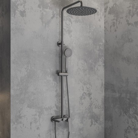 MISCELATORE DOCCIA FISSA CON BECCUCCIO SO073A GUN METAL LEA