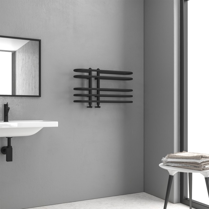 RADIATORE DORA NERO OPACO 700X400