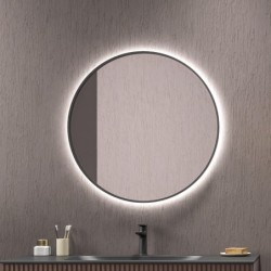 SPECCHIO LED TONDO 31255CI/1508 SHARON NERO Ø80