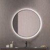 SPECCHIO LED TONDO 31255CI/1508 SHARON NERO Ø80