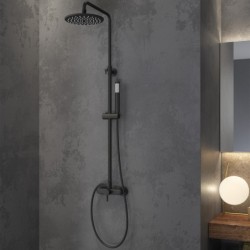 MISCELATORE DOCCIA FISSA CF031M NERO ARTEMIS