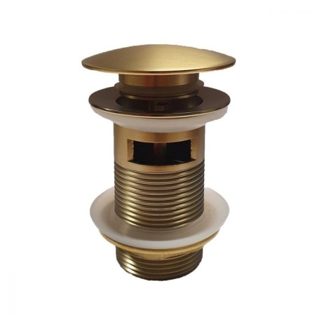 VALVOLA IN OTTONE D101 ORO PVD CON TROPPO PIENO TAPPO IN OTTONE