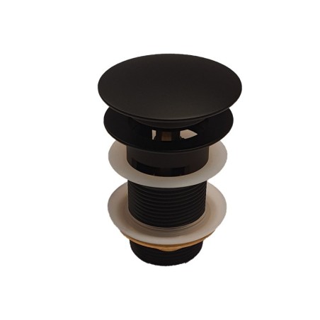 VALVOLA IN OTTONE CON TROPPO PIENO TAPPO IN OTTONE D101-NR NERO