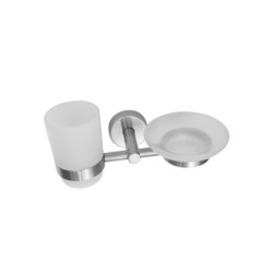 DOPPIO BICCHIERE E SAPONE 185399 SATINE UNO