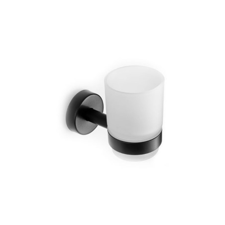 PORTABICCHIERE 150155 NERO OPACO UNO