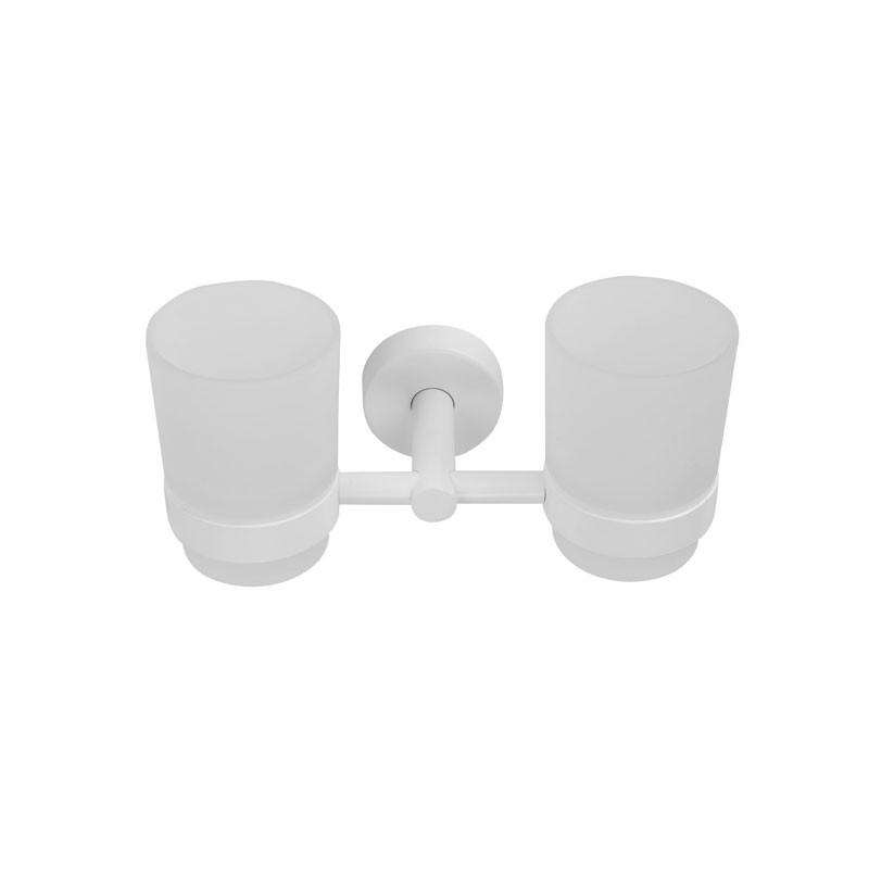 PORTABICCHIERE DOPPIO 185566 BIANCO OPACO UNO