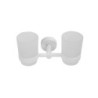 PORTABICCHIERE DOPPIO 185566 BIANCO OPACO UNO