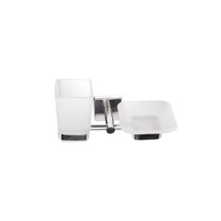 DOPPIO BICCHIERE E SAPONE 4853 CROMO QUATTRO