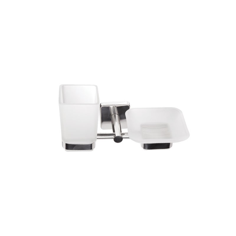 DOPPIO BICCHIERE E SAPONE 4853 CROMO QUATTRO