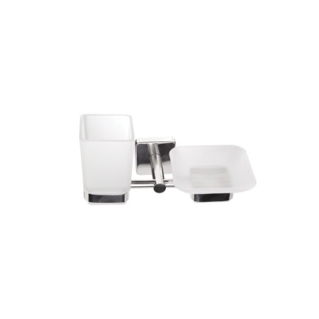DOPPIO BICCHIERE E SAPONE 4853 CROMO QUATTRO