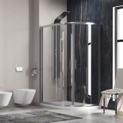 FLORA 650 80x100x190 CROMO TRASP. NANO 6mm (S-1030B)