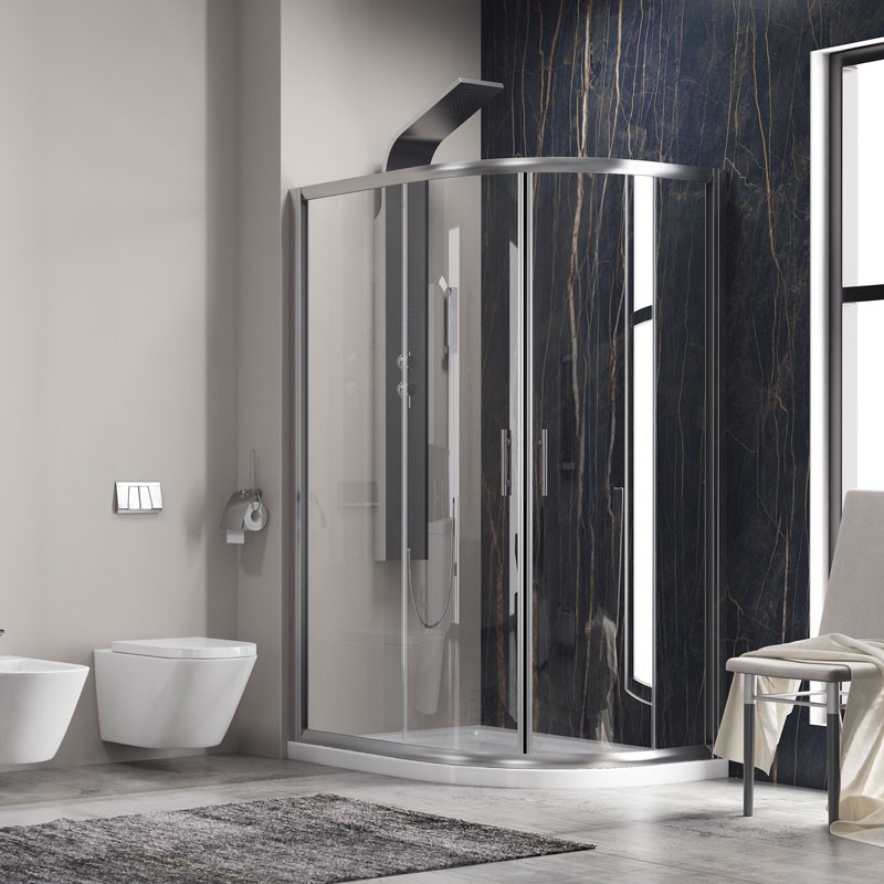 FLORA 650 80x100x190 CROMO TRASP. NANO 6mm (S-1030B)